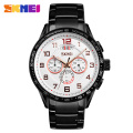 Skmei 9176 date stainless steel stopwatch men quartz movement watches